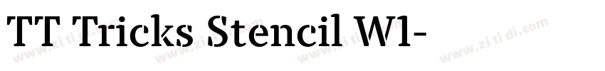 TT Tricks Stencil W1字体转换 TT Tricks Stencil W1字体转换